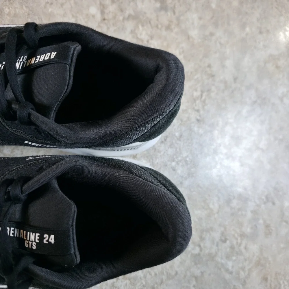 Brooks Adrenaline GTS 24 Mens 8‎ / Womens 9.5 Black Running Shoes 1104371D087